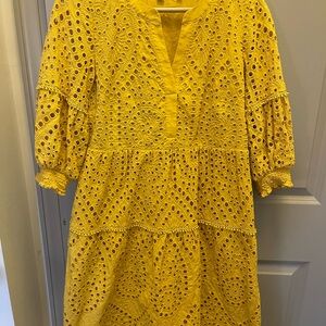 Chico’s Yellow Eyelet Lace Dress
